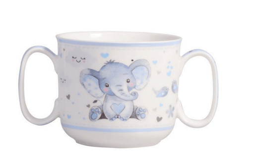 Baby Boy Elephant Double Handle Mug Blue - Giftolicious