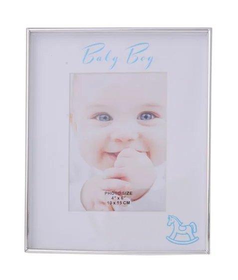 Baby Boy Frame Silver 4x6 - Giftolicious