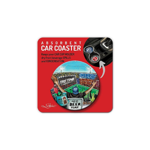 Car Coaster Men Nrl Try Time - Giftolicious