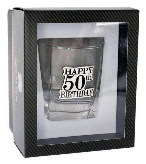 Birthday 50th Bday Badged Scotch Glass: 2020 - Giftolicious
