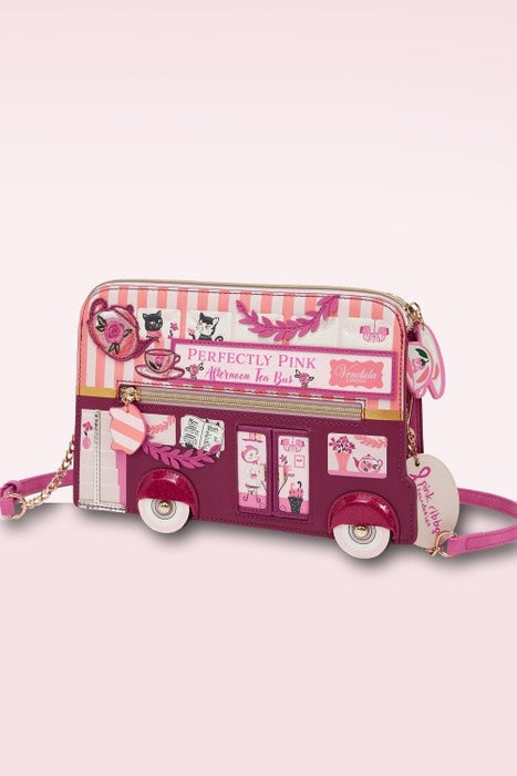 Perfectly Pink Afternoon Tea Bus Pouch Bag