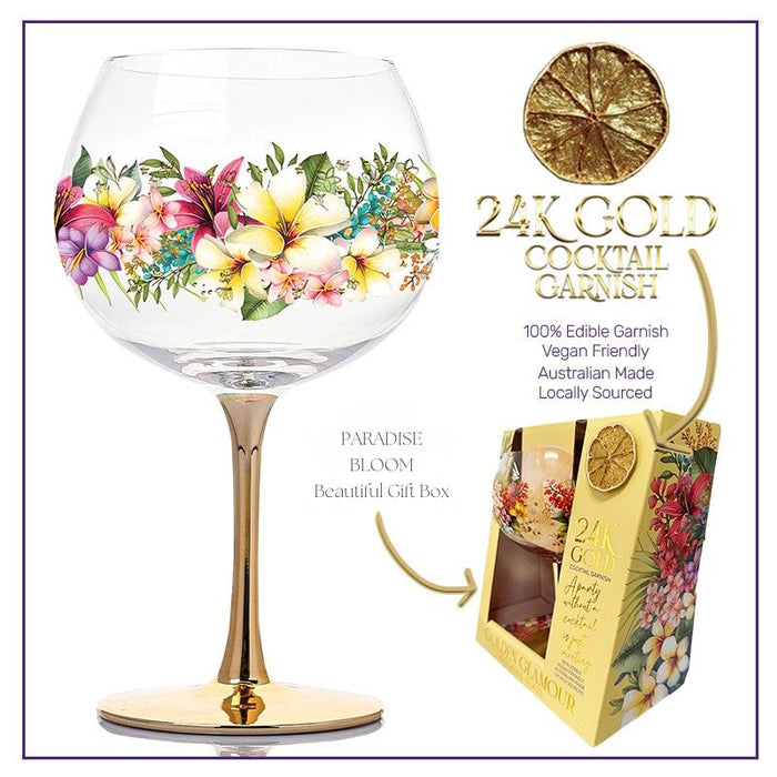 Golden Glamour Glass Paradise Bloom