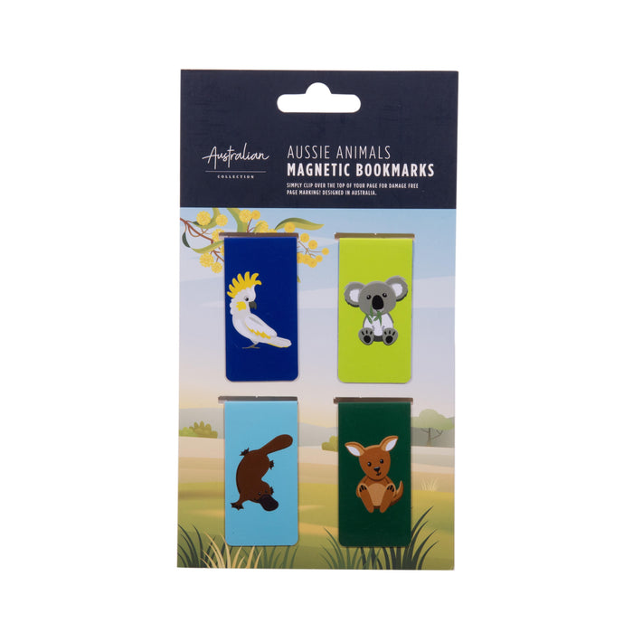 Novelty Aussie Animals Magnetic Bookmarks-set Of 4