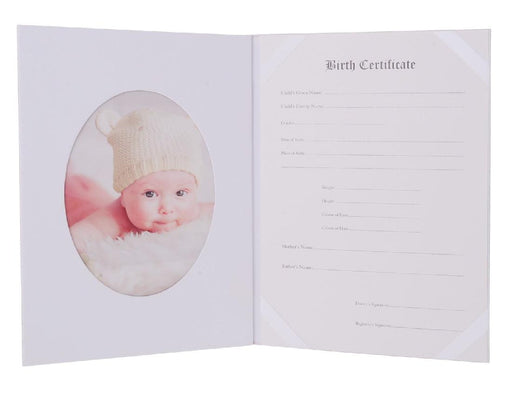 Baby Girl Little One Dots Collection Birth Certificate Holder Pink - Giftolicious
