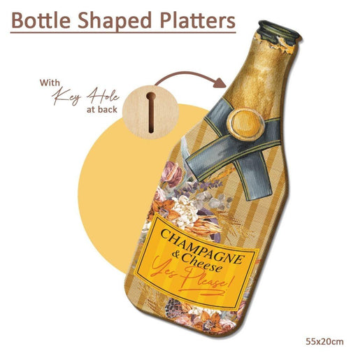 Bamboo Champagne Bottle Platter Champagne Bsp01 - Giftolicious