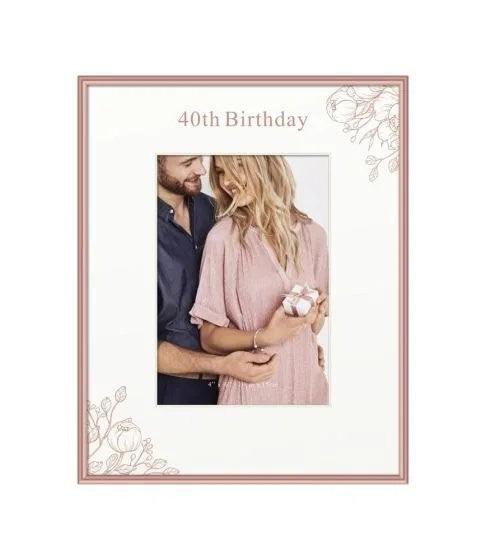 Birthday Frame Rose Gold 40th 4*6 2023 - Giftolicious