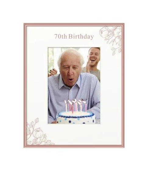 Birthday Frame Rose Gold 70th 4*6 2023 - Giftolicious