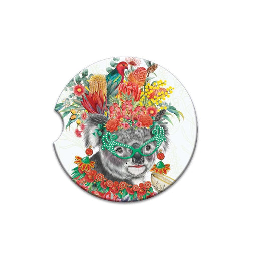 Ceramic Car Coaster Dame Koala. - Giftolicious