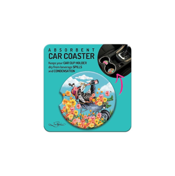 Ceramic Car Coaster Gardening Maggie - Giftolicious