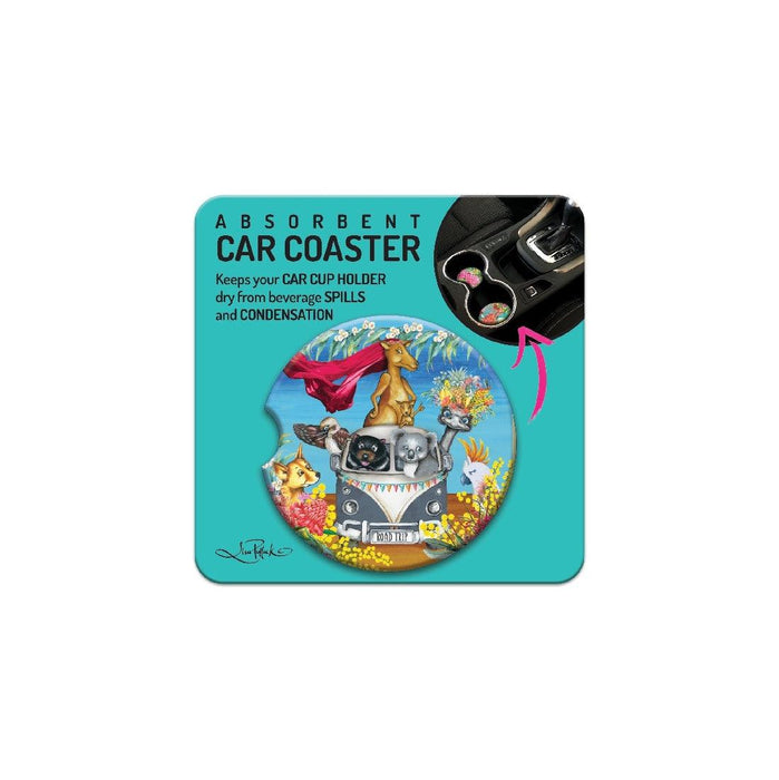 Ceramic Car Coaster Priscilla. - Giftolicious