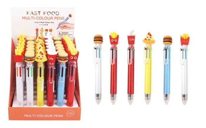 Fast Food Multi 6 In 1 Pen