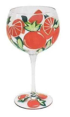 Hand Painted Fruit Gin Glass Oranges - Giftolicious