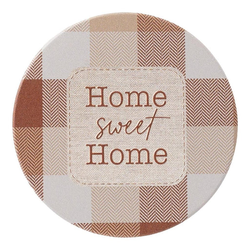 Home Sweet Home Gingham Ceramic Coaster - Giftolicious