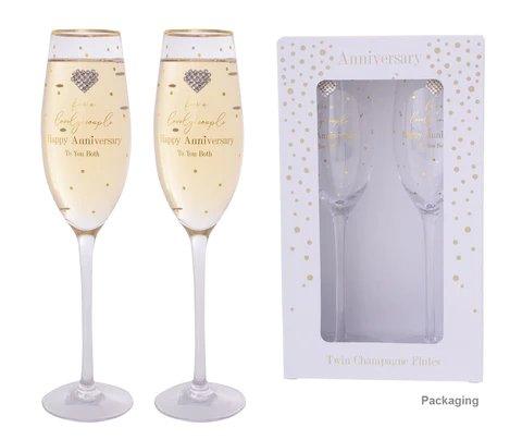 Mad Dots Anniversary Flutes - Giftolicious