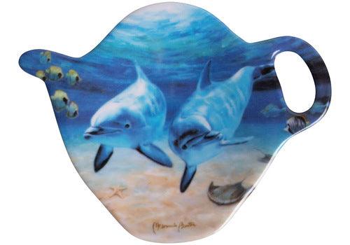 Playful Dolphins Underwater Buddies Tea Bag Holder - Giftolicious