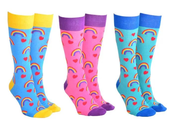Sock Society Rainbow Heart