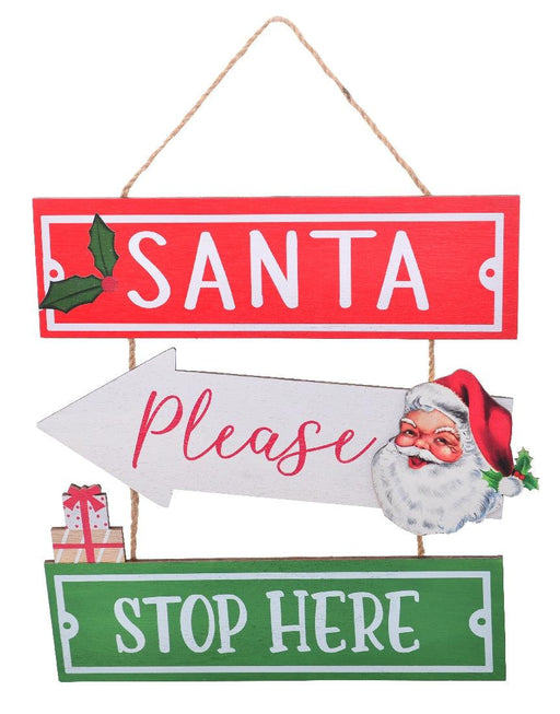 Santa Stop Here Plaque - Giftolicious