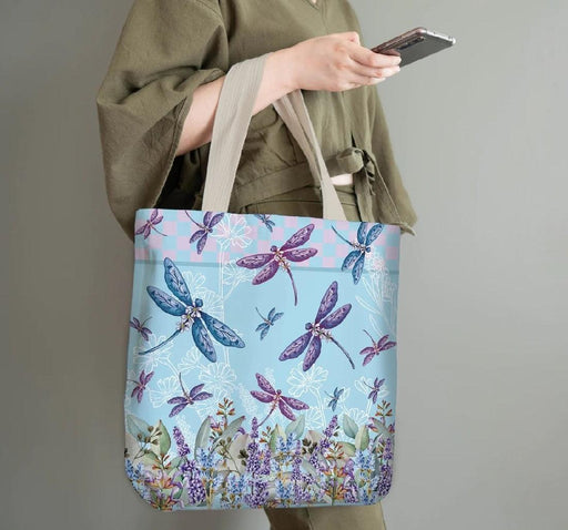 Shopping Bag Lavender Dragonflies - Giftolicious