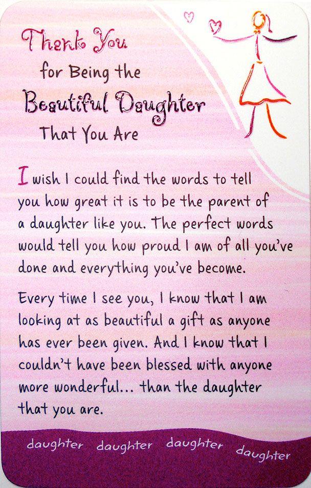 Wallet Card Thank You Beaut Daughter — Giftolicious