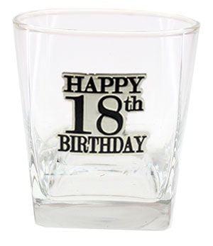 Birthday 18th Badged Scotch Glass - Giftolicious