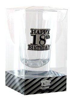 Birthday 18th Badged Shot Glass - Giftolicious