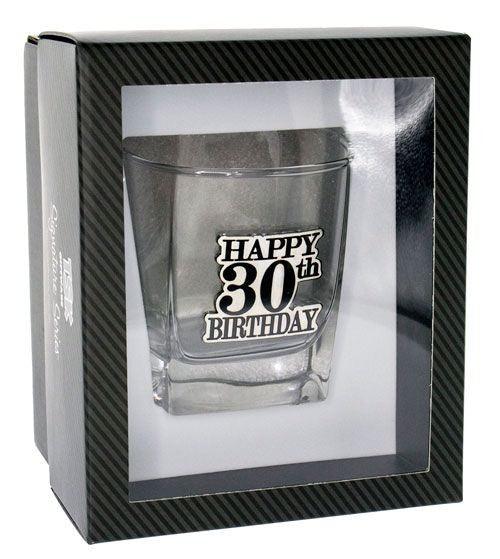 Birthday 30th Badged Scotch Glass - Giftolicious