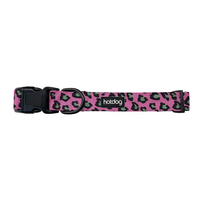Hot Dog Collar Pink Ocelot Small - Giftolicious
