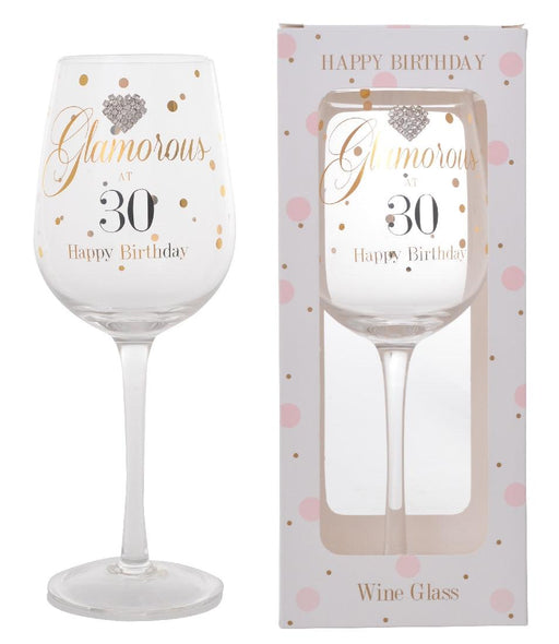 Mad Dots Gorgeous 30th Birthday Wine Glass - Giftolicious