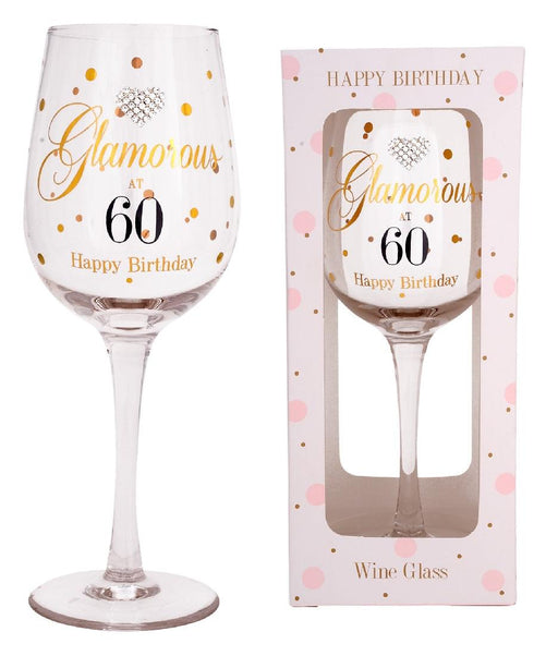 Mad Dots 60th Birthday Wine Glass - Giftolicious